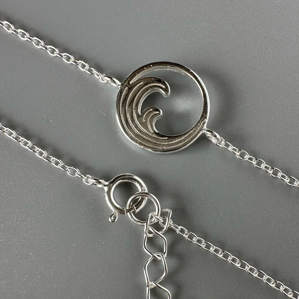 Sterling Silver Ocean Wave Bracelet